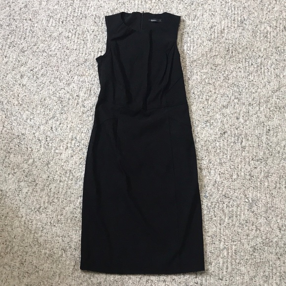 NWT Black Fitted Midi Dress - Picture 1 of 3